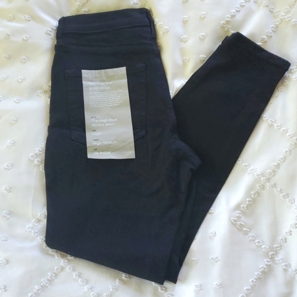 NWT Everlane The high rise skinny Jean in black ankle size 23 tall - Picture 5 of 10